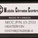 MCC MOBILE CLIMATE CONTROL HEATER WATER