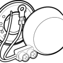 TRUCK-LITE YELLOW ROUND MARKER CLERANCE LIGHT PL-10 12V KIT