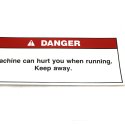 SCHWARZE DANGER MACHINE CAN HURT YOU DECAL
