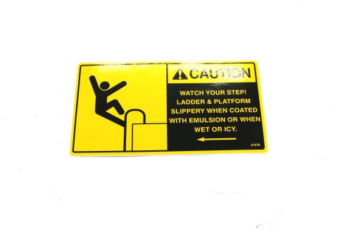 SCHWARZE CAUTION ! WATCH YOUR STEP DECAL