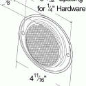TEREX STEEL TWO-HOLE MOUNTING RED REFLECTOR