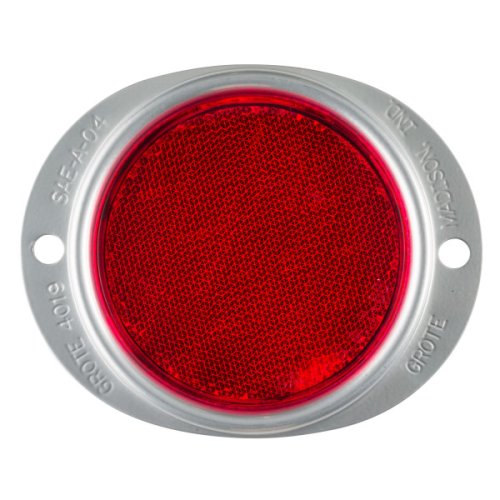 TEREX STEEL TWO-HOLE MOUNTING RED REFLECTOR