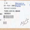 CUMMINS LUBRICATING OIL DRAIN TUBE