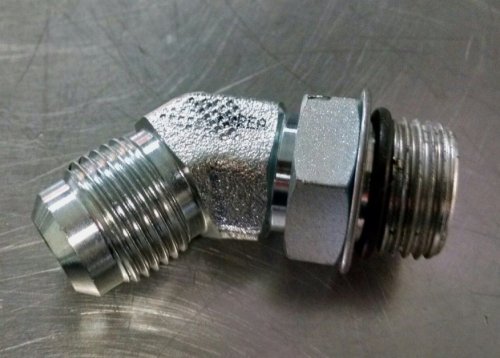 CUMMINS 45 DEGREE ELBOW UNION MALE FITTING