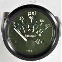 CONTINENTAL AG - VDO/SIEMENS OIL PRESSURE GAUGE 12V 0-80 PSI