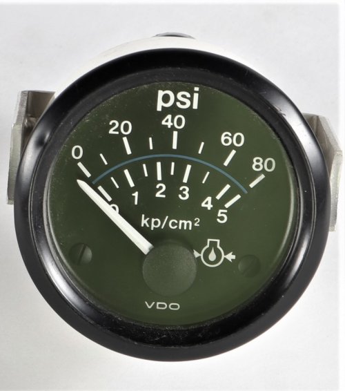 CONTINENTAL AG - VDO/SIEMENS OIL PRESSURE GAUGE 12V 0-80 PSI