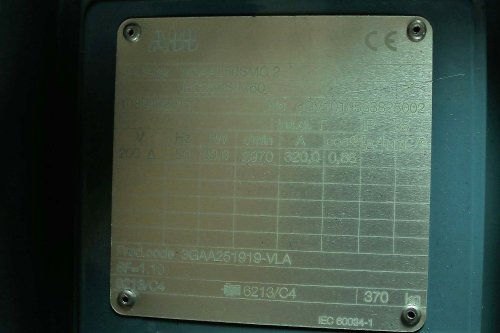 ABB ELECTRIC MOTOR M3AA250SMC2  90kW 200V 50Hz