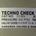 TECHNO 5in BUTTERFLY CHECK VALVE