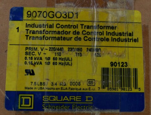 SCHNEIDER ELECTRIC CONTROL TRANSFORMER KIT