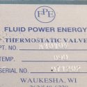 FLUID POWER ENERGY FPE THERMOSTATIC VALVE