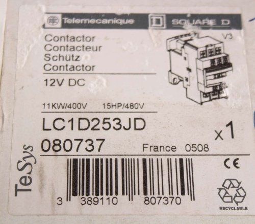 TELEMECANIQUE 3 POLE CONTACTOR