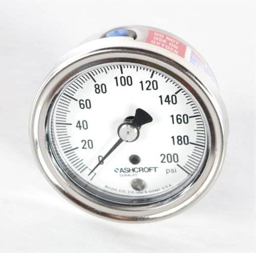 ASHCROFT PRESSURE GAUGE 0-200 PSI