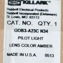 HUBBELL ELECTRIC LIGHT - PILOT AMBER LED 12V