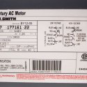 REGAL REXNORD - CENTURY AC MOTOR/A.O.SMITH ELECTRIC MOTOR 1/3HP 115/230V 60Hz N48Y
