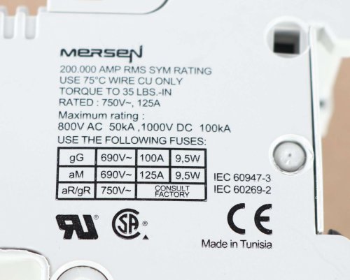 MERSEN ULTRA SAFE FUSEHOLDER 2POLE FOR 22MMX58MM FUSES