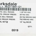 BARKSDALE PRESSURE SWITCH 1-30inHg