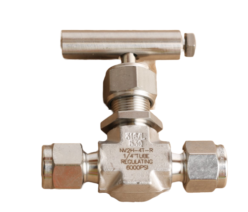 HY-LOK NEEDLE VALVE SS 1/4in TUBING COMPRESSION