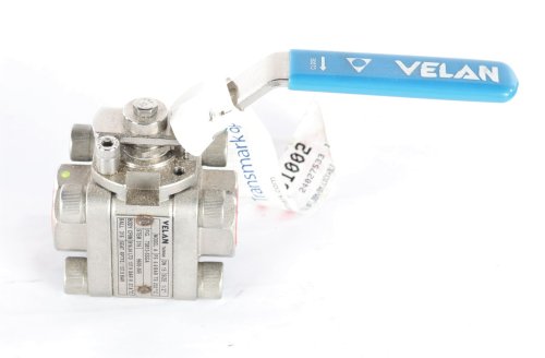 VELAN VALVES BALL VALVE 1/2in NPT 3-PIECE SS