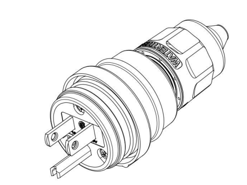 MOLEX CONNECTOR NEMA 5-15R MALE WATERTIGHT PLUG