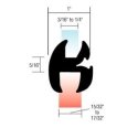 C.R. LAURENCE WEATHERSTRIP - 2-PIECE SELF-SEALING (PER FOOT)