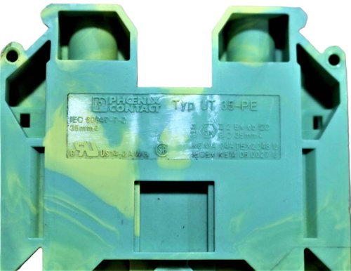 PHOENIX CONTACT MODULAR TERMINAL BLOCK - GREEN/YELLOW 16mm