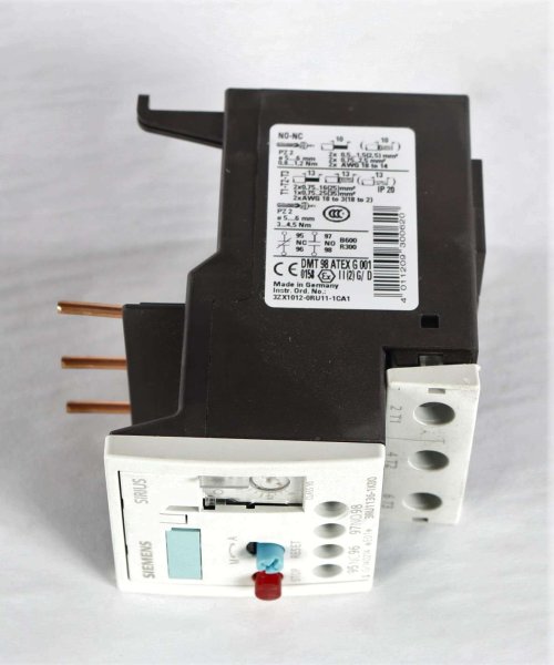 SIEMENS OVERLOAD RELAY - ADJUSTABLE 9-12.5 AMP 3P + AUX