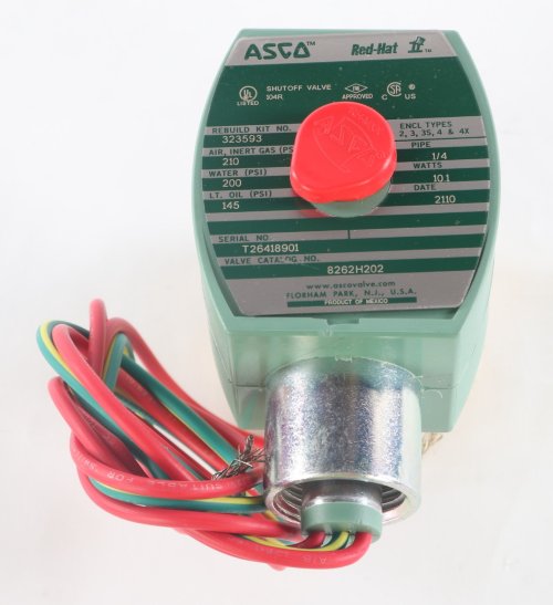 EMERSON - ASCO / JOUCOMATIC / REDHAT SOLENOID VALVE 1/4in NPT BRASS 240VAC