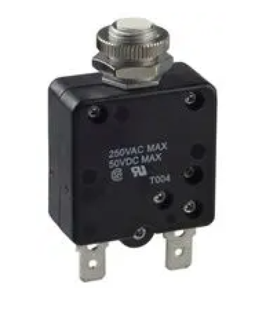 TYCO/POTTER & BRUMFIELD CIRCUIT BREAKER 15A PUSH BUTTON 50VDC 250VAC
