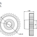 HOLLAND FIFTH WHEEL OUTPUT GEAR - DUCTILE BROACHED