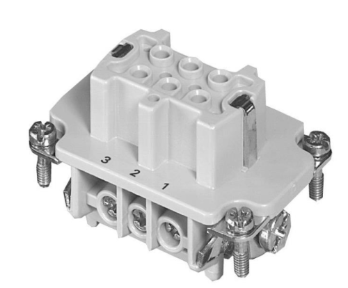 AMPHENOL CONNECTOR INSERT - FEMALE 6 POLE RECTANGULAR