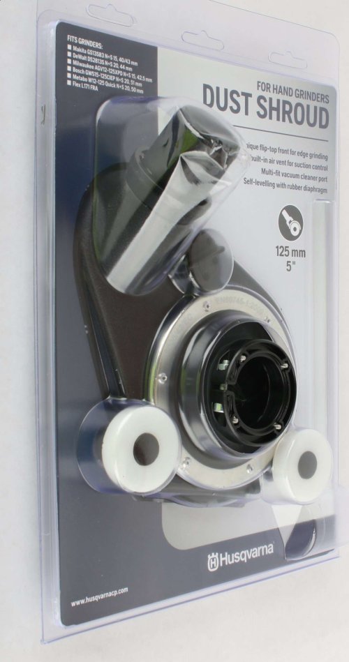 HUSQVARNA DUST SHROUD FOR HAND GRINDERS  US DELUXE 5\" BLACK