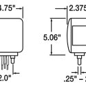 TRUCK-LITE DUAL FACE SIDE MARKER 2 WIRE PEDESTAL LIGHT 2 STUD