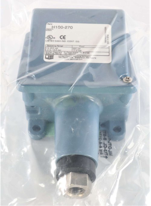 UNITED ELECTRIC PRESSURE SWITCH 200 psi MAX