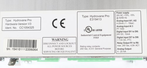 QUINCY COMPRESSOR HYDROVANE PRO CONTROLLER