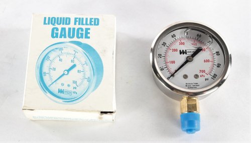 WEISS INSTRUMENTS LIQUID FILLED GUAGE 0-100psi