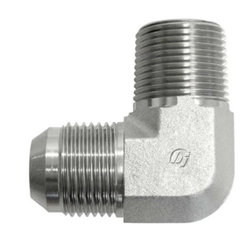 BRENNAN INDUSTRIES HYDRAULIC ELBOW FITTING 1/4in MALE JIC 37° FLARE-NPTF