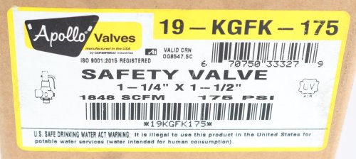 APOLLO PRESSURE RELIEF VALVE 1-1/4\" 175psi