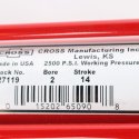 CROSS MFG HYDRAULIC CYLINDER STROKE 14 BORE 2