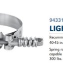 CLAMPCO LIGHT DUTY T-BOLT SPRING LOADED CLAMP 5.5\"NOM DIA