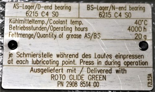 SIEMENS ELECTRIC MOTOR 37.7/75kW 192/380V 42/83/114Hz