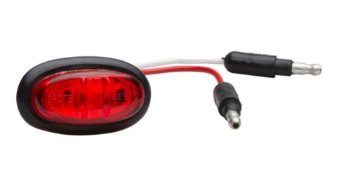 GROTE LAMP: LED CLEARANCE/MARKER RED W/GROMMET