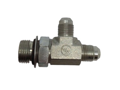 BRENNAN INDUSTRIES TEE FITTING: RUN 1/2 MSAE X 3/8 JIC X 3/8 JIC
