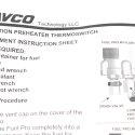 DAVCO COMBINATION PREHEATER THERMOSWITCH 12V 250W