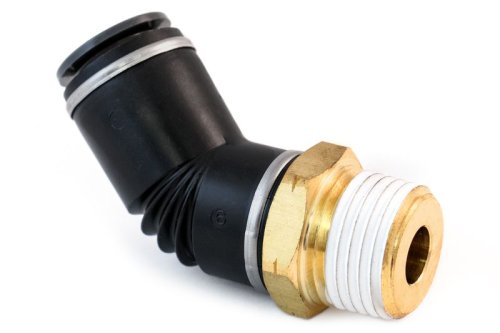 TECTRAN FITTING ELBOW MALE 45° SWL 5/32T 1/8P PUSH COMP