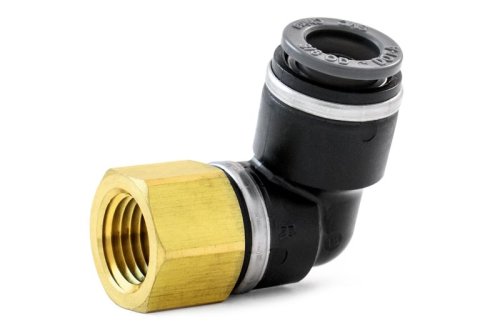HALDEX MIDLAND FITTING ELBOW FEMALE 90° SWL 3/8T 3/8P DOT PUSH