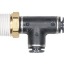 HALDEX MIDLAND FITTING RUN T MALE SWL 5/32T 1/8P PUSH COMP