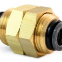 TECTRAN FITTING BULKHEAD UNION MALE 1/4T DOT PUSH COMP