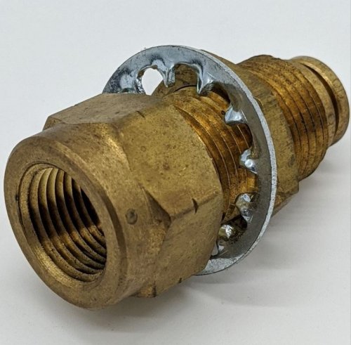 HALDEX MIDLAND FITTING BULKHEAD UNION FEMALE 1/2T 3/8F