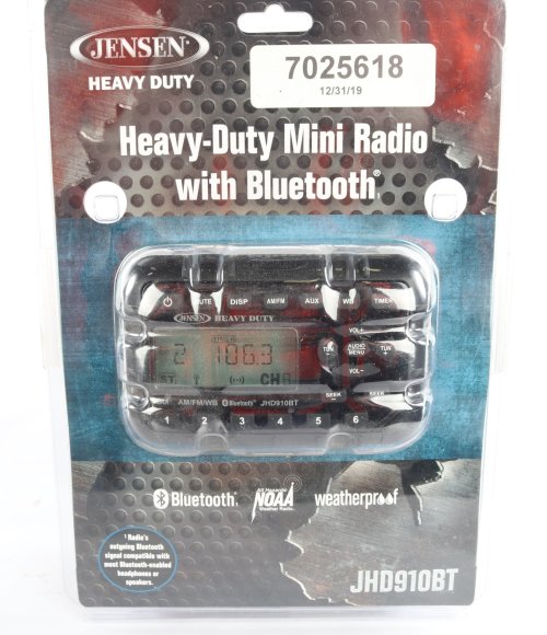 JENSEN RADIO: MINI WEATHERPROOF AM/FM W/BLUETOOTH