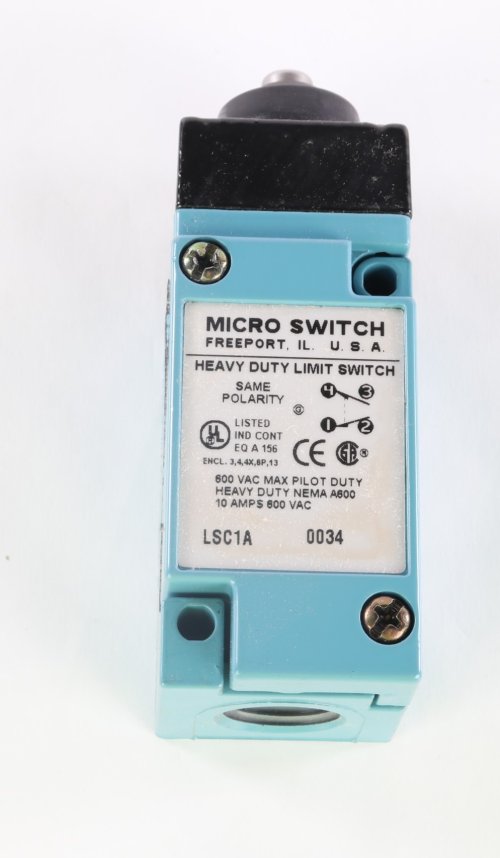 MICRO SWITCH LIMIT SWITCH: SNAP ACTION PLUNGER